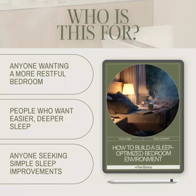 How to Build a Sleep-Optimized Bedroom Environment Guide | Sleep Optimization eBook | Bedroom Makeover for Better Rest | Digital Wellness Checklist & Guide