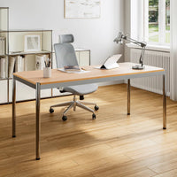 Modern Chrome Writing Desk for Home Office - DSARD