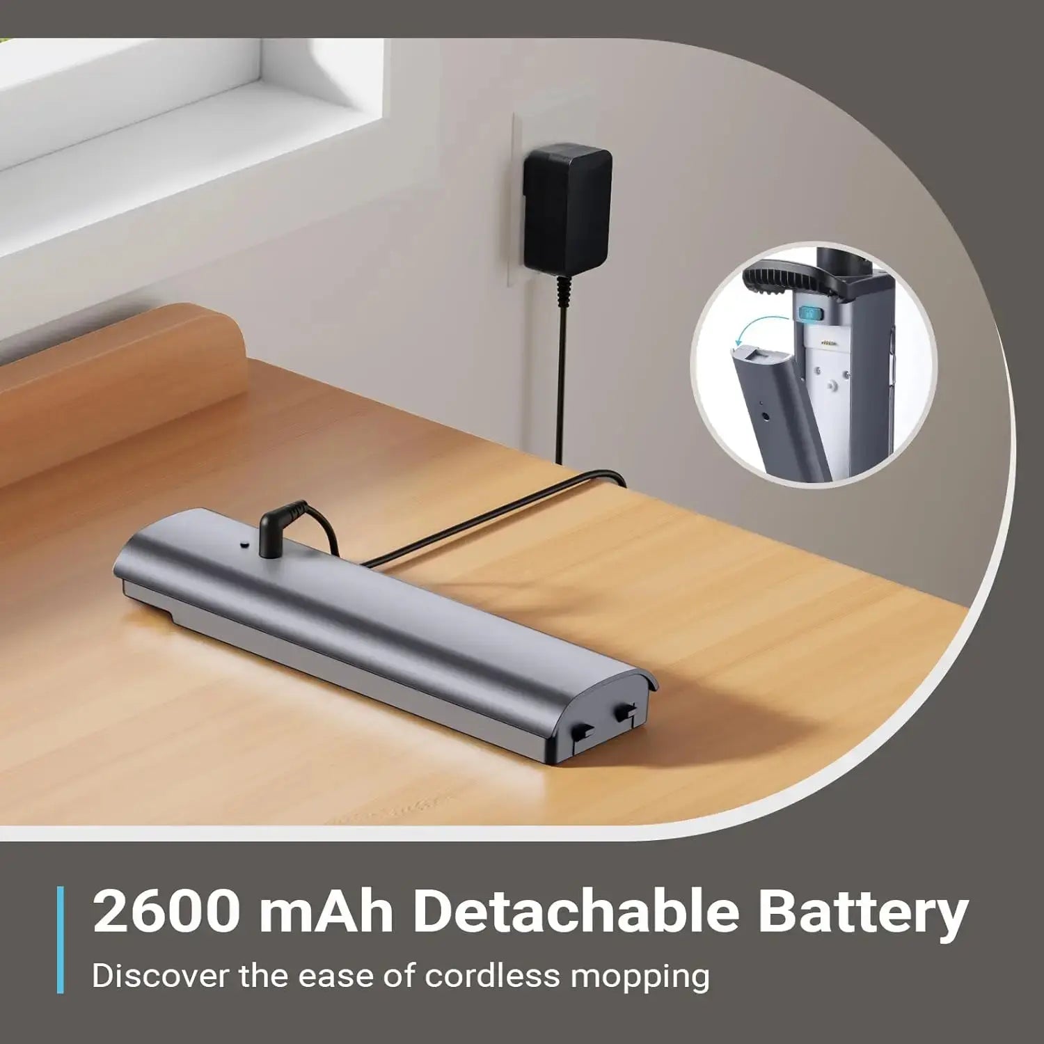 Electric Cordless Spin Dust Mop with Sprayer & LED Headlight - Rechargeable Floor Cleaner
