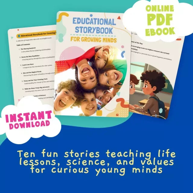 Educational Storybook for Growing Minds | Kids eBook | Digital Download | Imaginative Stories with Lessons | Learning Story Collection PDF - DSARD