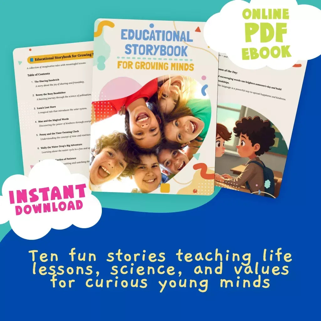 Educational Storybook for Growing Minds | Kids eBook | Digital Download | Imaginative Stories with Lessons | Learning Story Collection PDF - DSARD