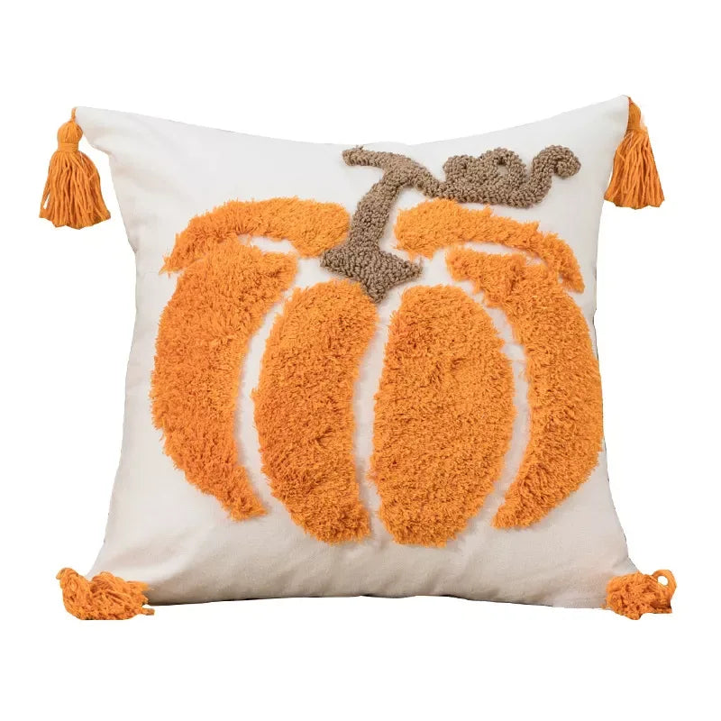 Embroidered Pumpkin Throw Pillowcase – Perfect Fall Decor - DSARD