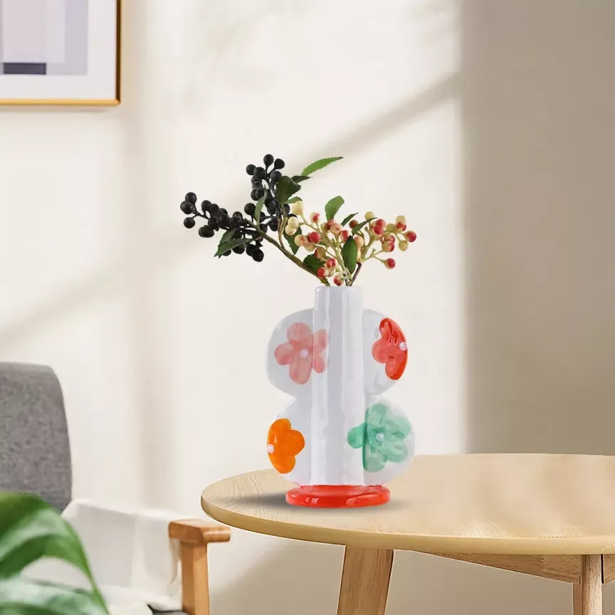 European Style Painted Ceramic Vase for Home Decor & Floral Arrangements - DSARD