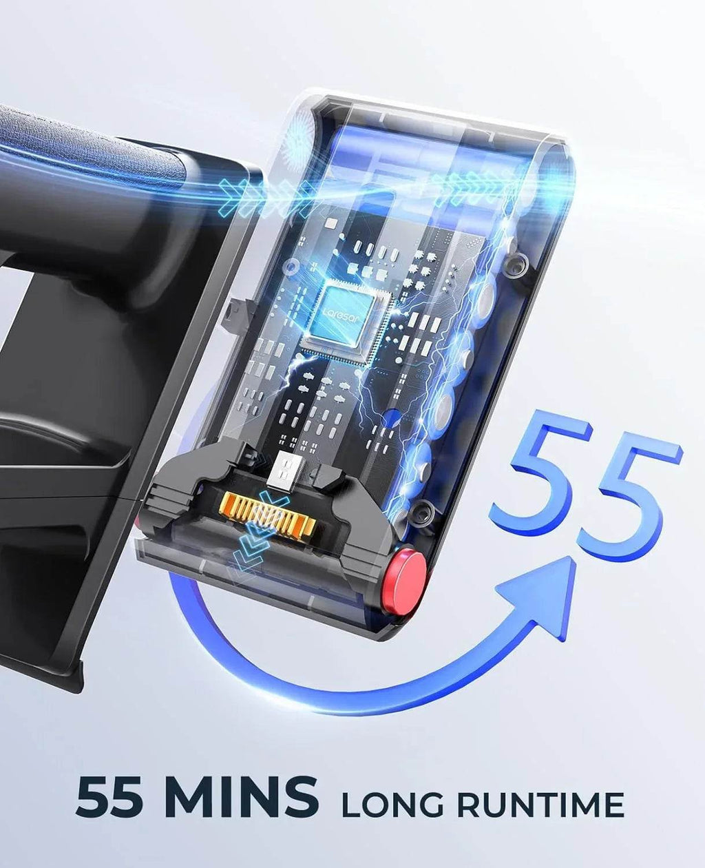 450W Cordless Handheld Vacuum Cleaner with Touch Screen & Detachable Battery - DSARD
