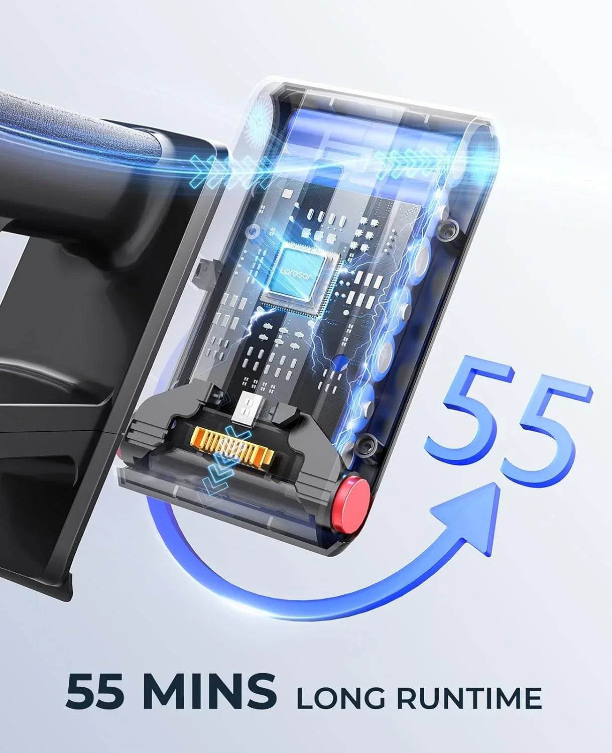 450W Cordless Handheld Vacuum Cleaner with Touch Screen & Detachable Battery - DSARD