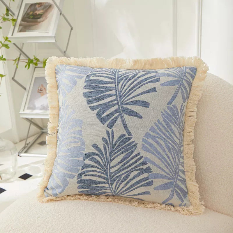 Farmhouse Fringe Throw Pillow Covers with Tassels, Set of 2 - DSARD