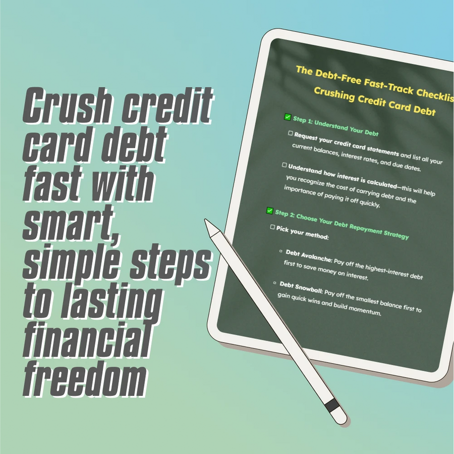 The Debt-Free Fast-Track Checklist: Crushing Credit Card Debt | How to Get Out of CC Debt Fast, Budgeting Guide, Printable PDF