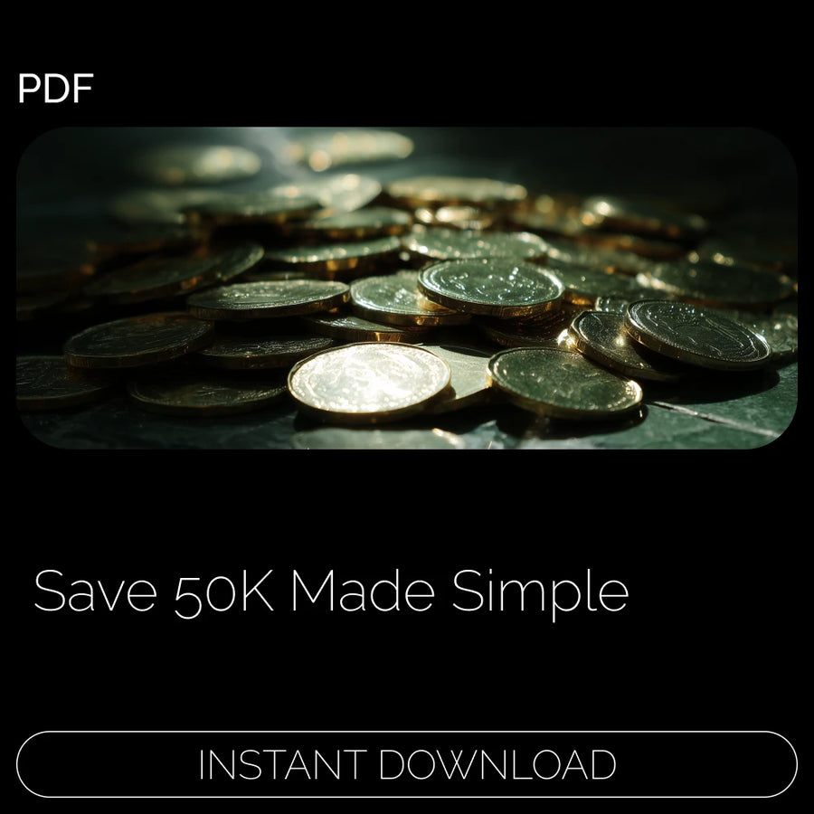 The 50K: Easy Path to Saving Big in 12 Months | Ultimate Savings Guide + Bonus how to save 50k in a year calculator Tips | Printable PDF Money Planner for Fast Financial Goals