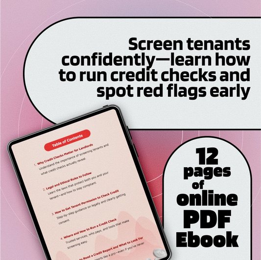 How to Do a Credit Check on a Tenant and Spot Red Flags Early | Landlord eBook Guide for Screening Tenants