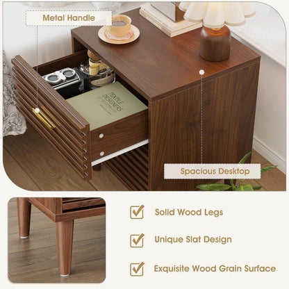 Mid Century Modern Premium Nightstands with Drawers