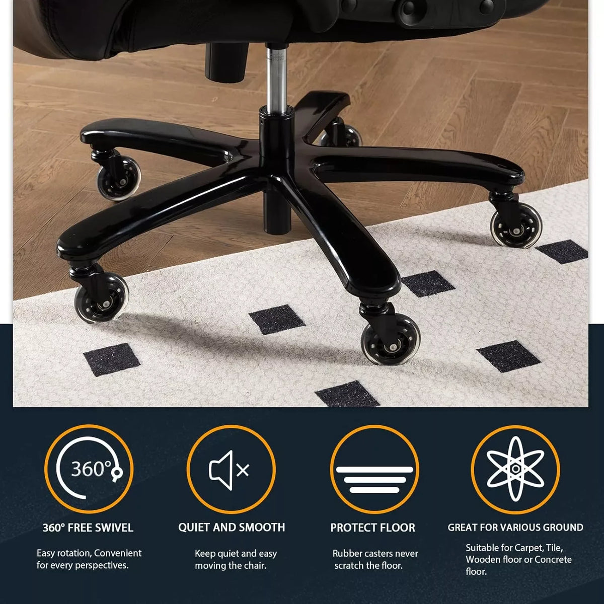 500 LB Capacity High Back Executive Office Chair for Big and Tall Users - DSARD - DSARD