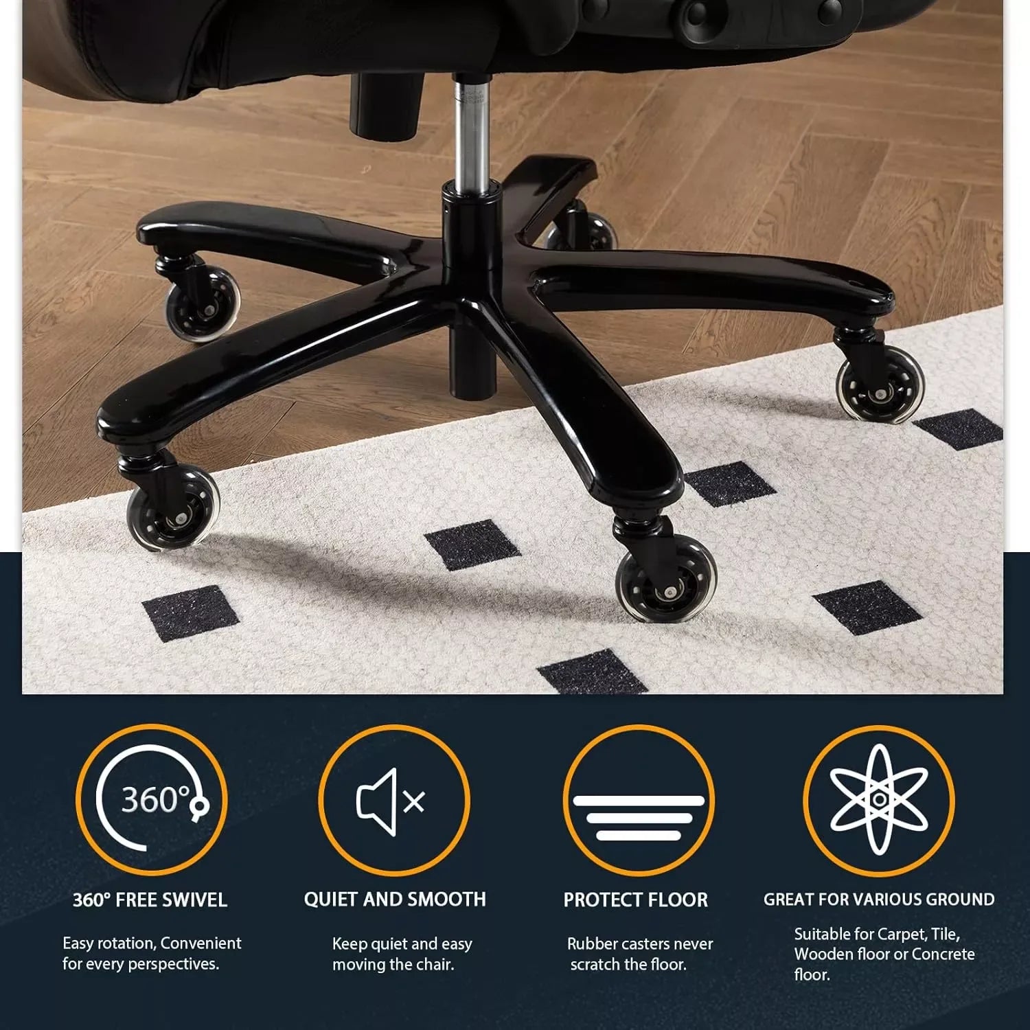 500 LB Capacity High Back Executive Office Chair for Big and Tall Users - DSARD - DSARD
