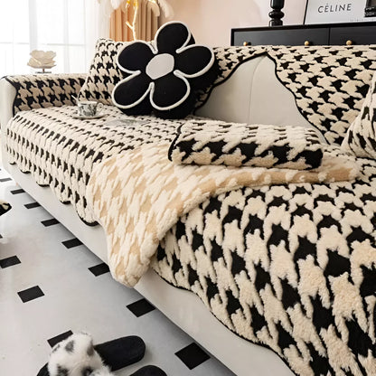 Plush Velvet Sofa Cushion – Thick, Non-Slip & Luxurious Winter Comfort