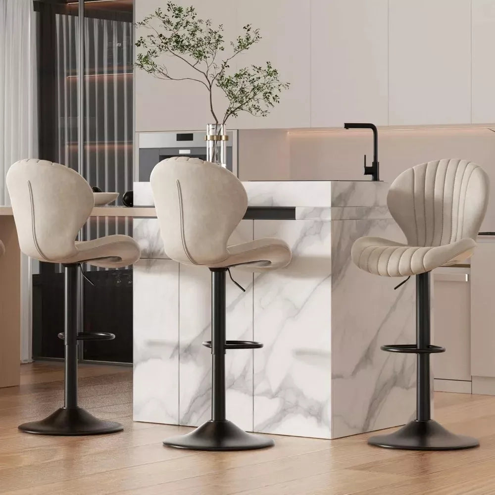 Modern Swivel Bar Stools Set with High Backrest - DSARD