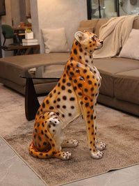 Luxury Leopard Statue Home Decor