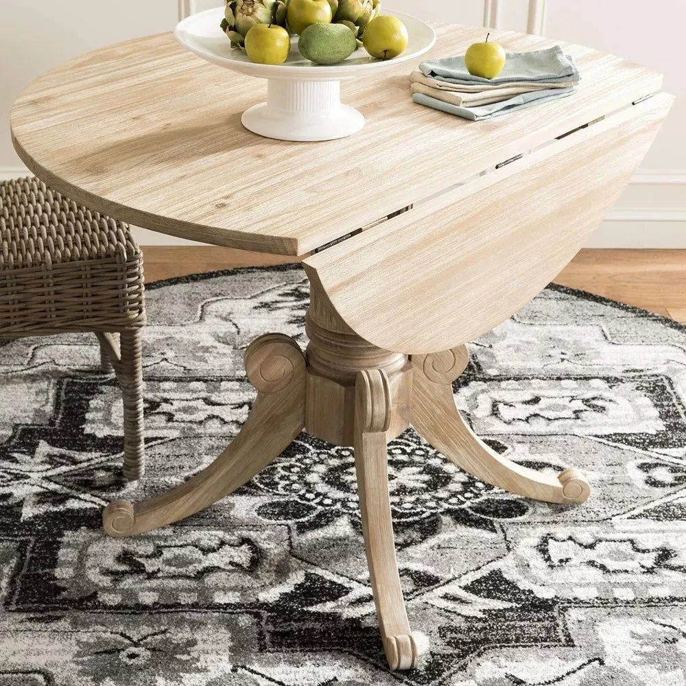 Rustic Round Drop-Leaf Dining Table - DSARD