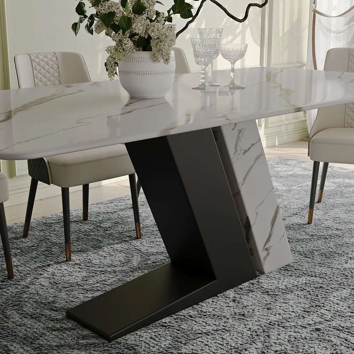 Modern Luxury White Dining Table - DSARD