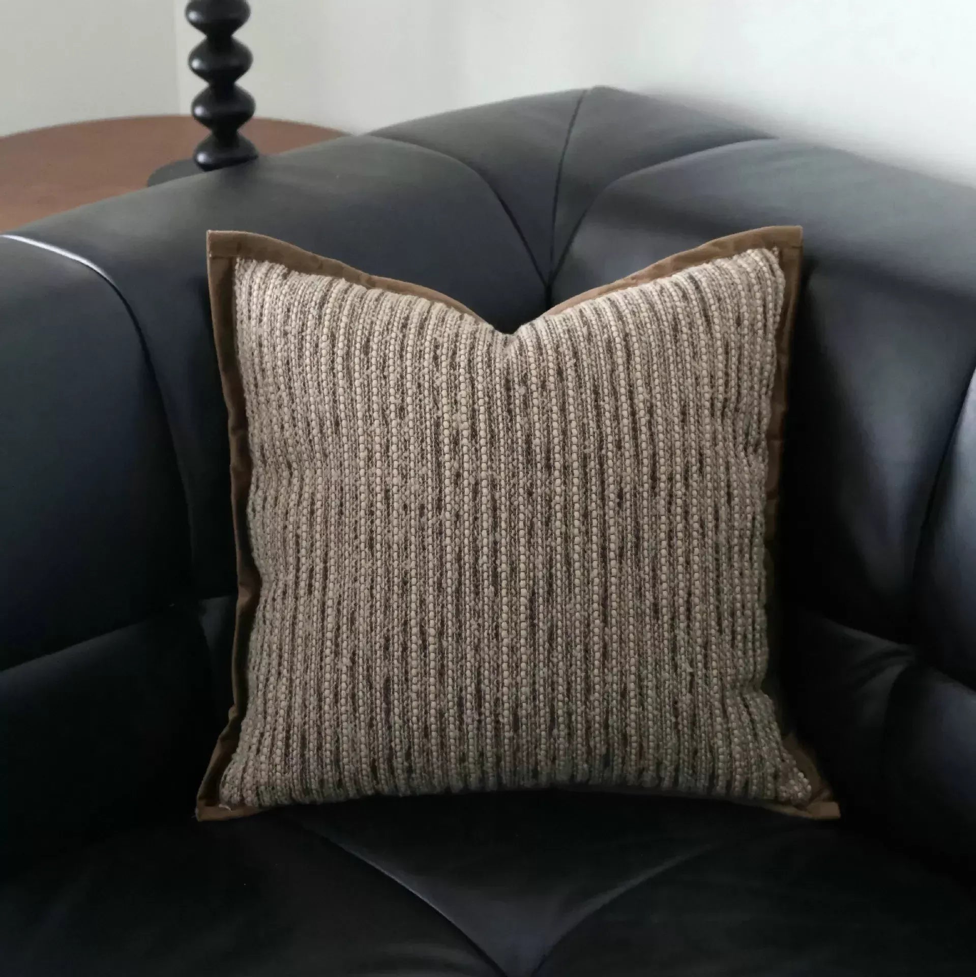 Geometric Brown Coffee Cushion Cover Decorative Pillow Case for Sofa