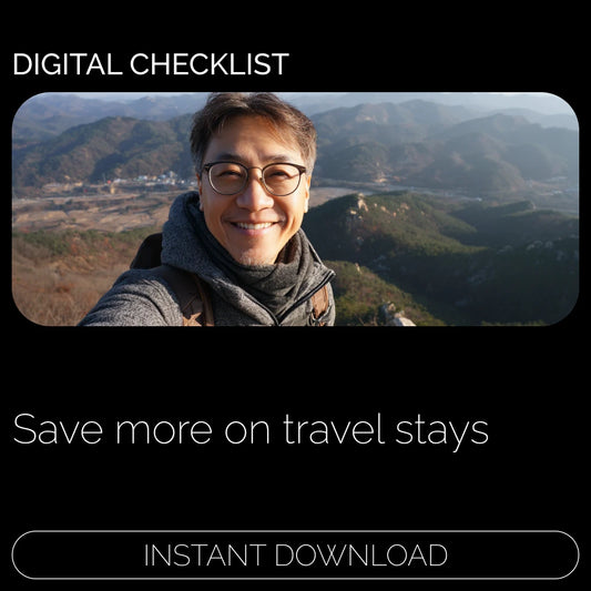 Travel Accommodation Savings Playbook – Checklist Guide on how to save money on accommodation while traveling | Budget Travel Planner & Booking Hacks Digital Download
