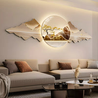 Nordic LED Wall Art – Modern Landscape Lighted Hanging Décor