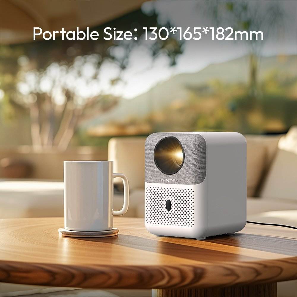 Portable Mini Projector with Auto Focus & WiFi - 200" 4K Support