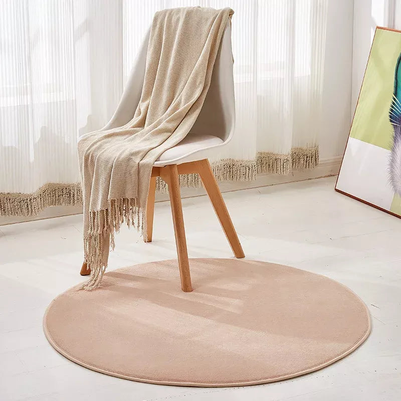 Soft Pink Round Carpet