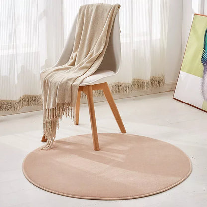 Soft Pink Round Carpet