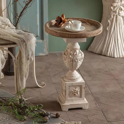 French Vintage Solid Wood Oval Coffee Table - DSARD