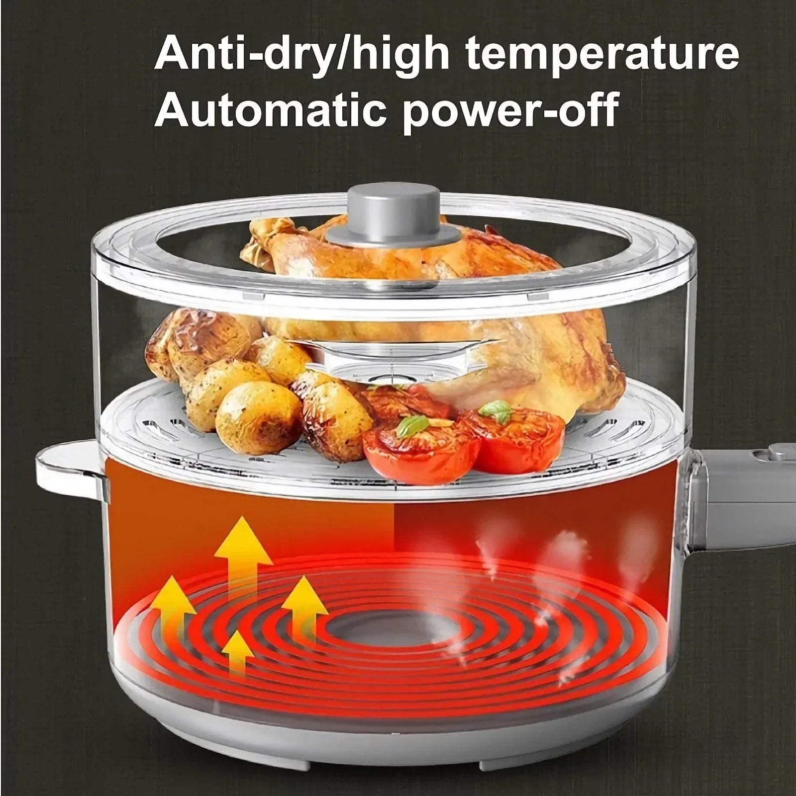 DSARD 24V Portable Electric Hot Pot & Rice Cooker – Multi-Function, High Power, Non-Stick, Travel-Friendly - DSARD