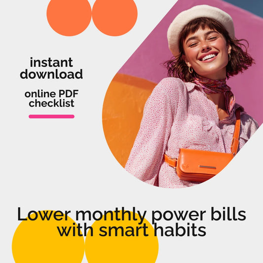 Electric Bill Buster Checklist | How to Save on Electric Bill Digital Checklist for Lower Energy Costs, Home Energy Audit & Monthly Power Savings