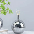 Electroplating Silver Ball Glass Vase Ornament - DSARD