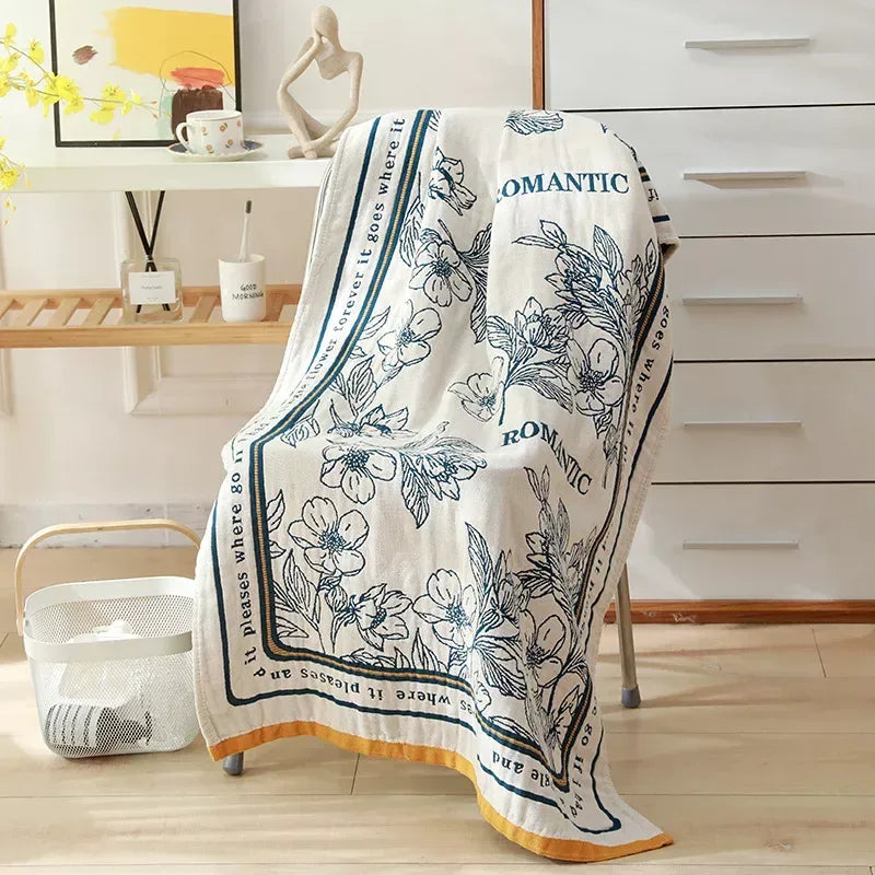 Bohemian Floral Cotton Beach Bath Towel - DSARD