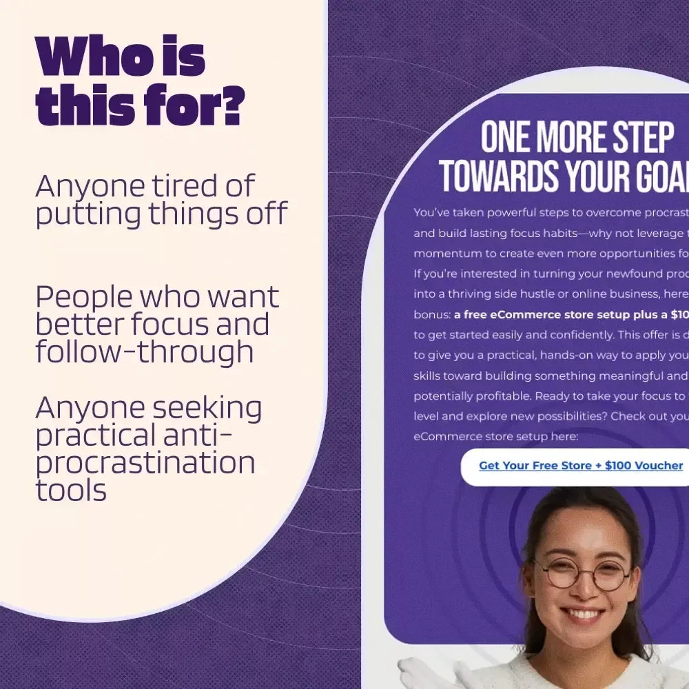 Finally Focused: The Anti-Procrastination Workbook – Productivity Ebook & Focus-Building Guide with Time Management Tools - DSARD