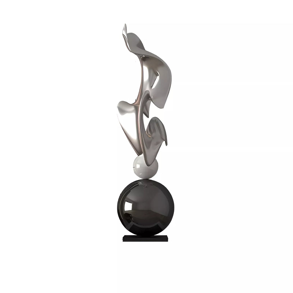 Modern Electroplated Abstract Art Sculpture