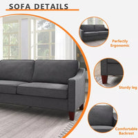 Comfy Small Grey Couch for Living Room - DSARD - DSARD