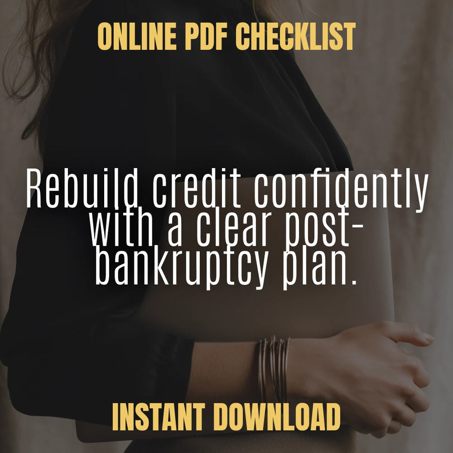 Credit Repair Checklist After Bankruptcy | Printable Credit Recovery Guide • Post-Bankruptcy Credit Rebuild Planner • Budgeting & Credit Score Improvement Toolkit