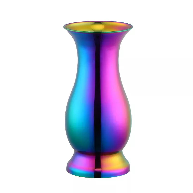 Modern Rainbow Stainless Steel Flower Vase – Nordic Home & Wedding Décor