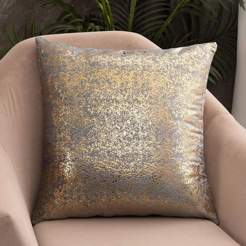 Luxury Golden Velvet Cushion Cover 18x18in Decorative Throw Pillow Case