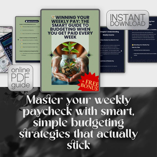 Winning Your Weekly Pay: The Smart Guide to Budgeting When You Get Paid Every Week | How to Budget When You Get Paid Weekly | Digital Download Guide for Weekly Budgeting Success