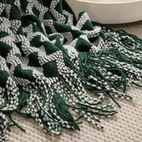 Luxury Knit Geometric Throw Blanket