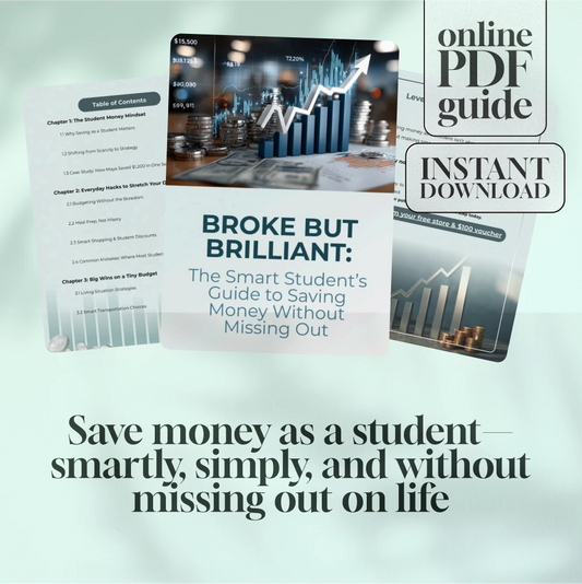 Broke But Brilliant: The Smart Student’s Guide to Saving Money Without Missing Out | Digital Guide for Students | How Can I Save Money as a Student eBook