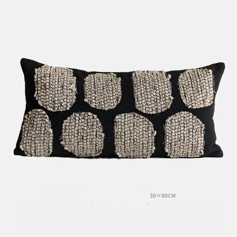 Brown Woven Throw Pillow Cover 12×20 / 20×20 Inch – Modern Luxe Décor - DSARD