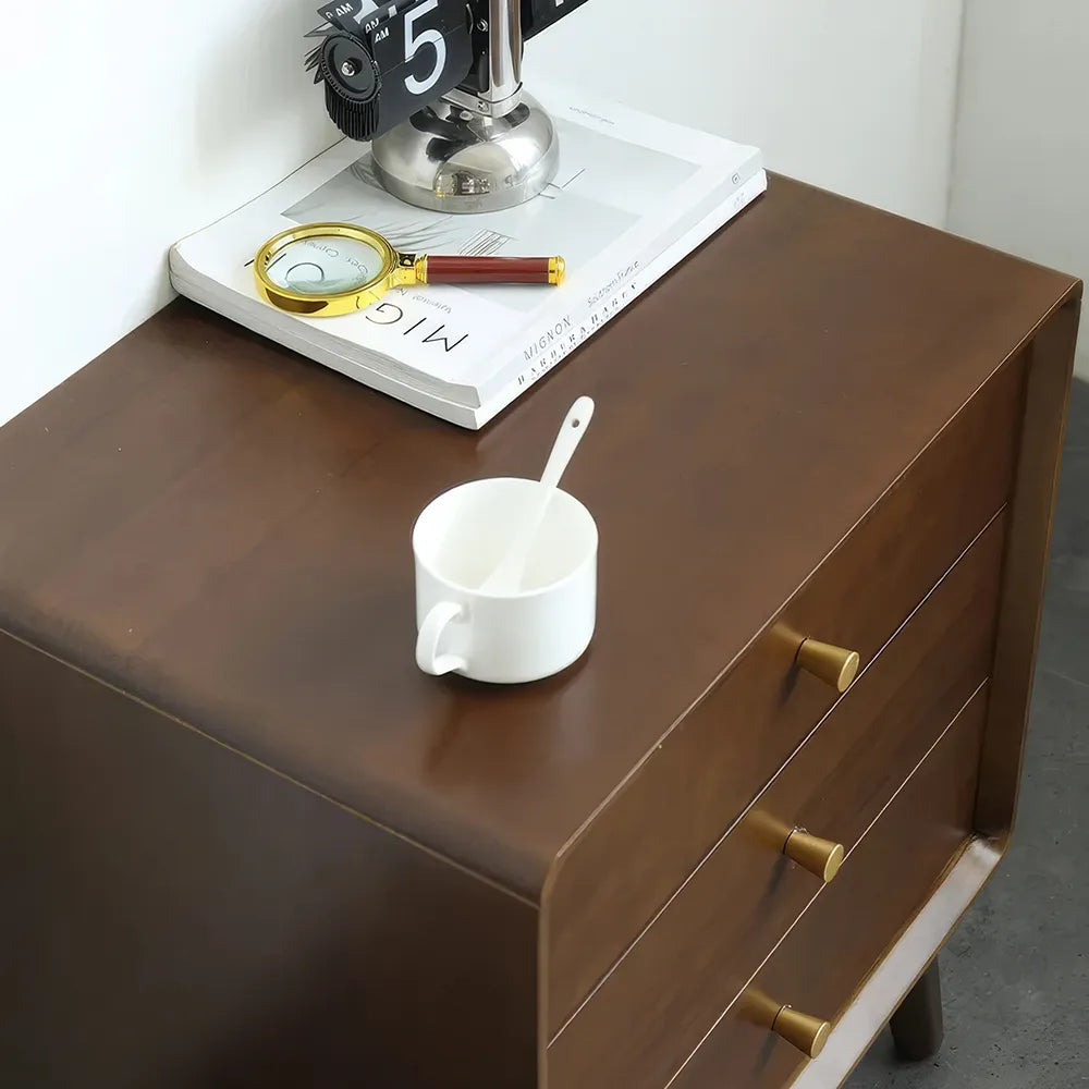 Solid Wood Nightstands Luxury Bedside Table