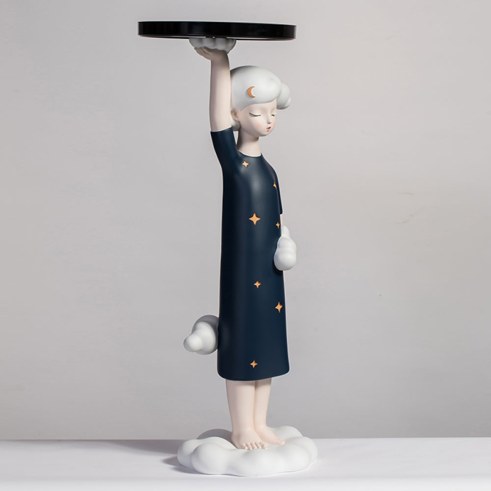 Nordic Creative Girl Tray Sculpture - DSARD