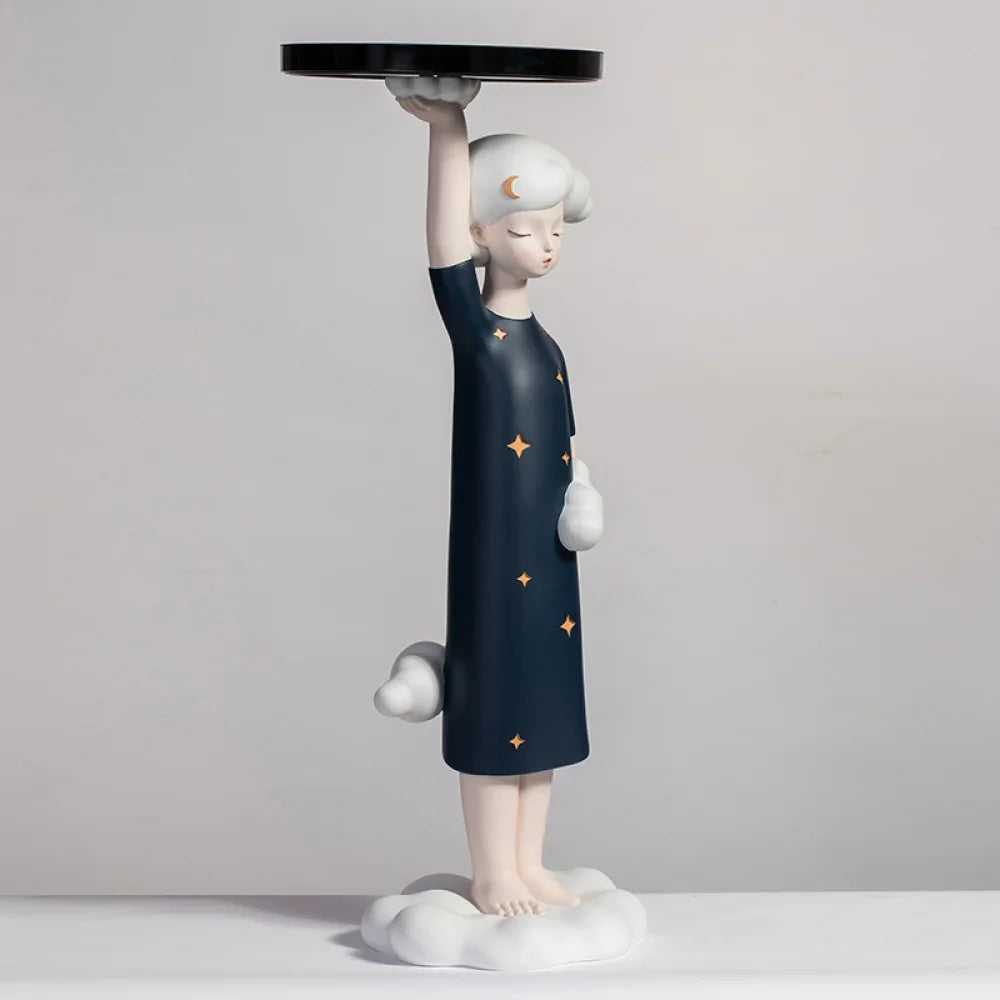 Nordic Creative Girl Tray Sculpture - DSARD