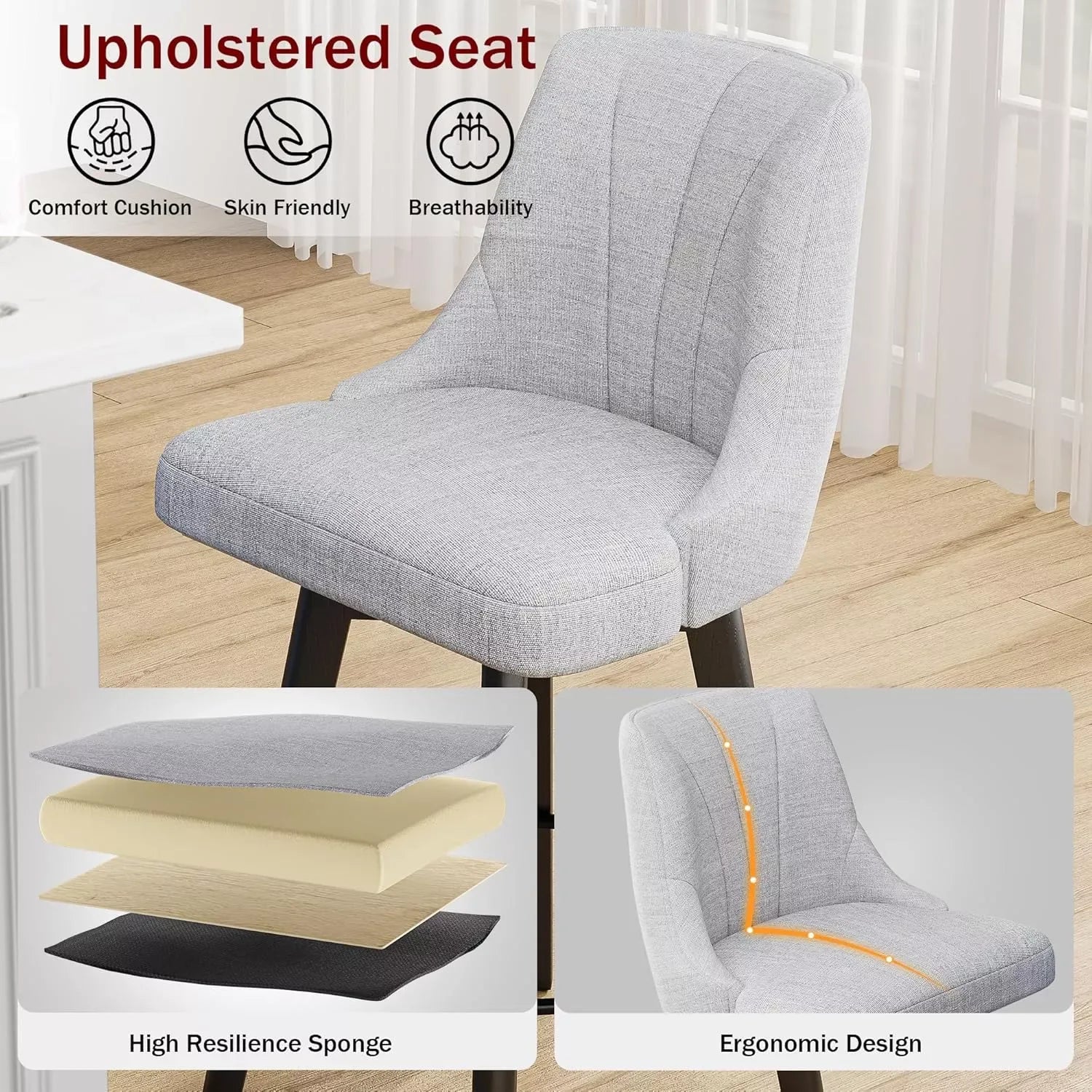 24″ Swivel Upholstered Bar Stools with Backs - DSARD - DSARD