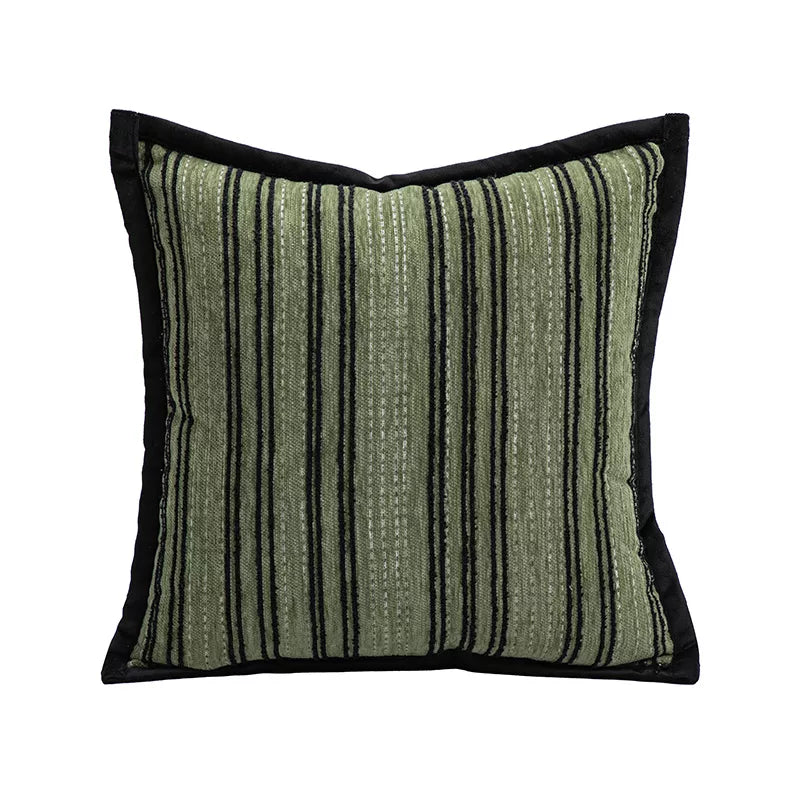Soft Chenille Striped Pillowcase – Stylish Home Accessory