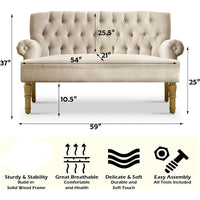 Elegant Warm Beige Two-Seater Sofa - DSARD - DSARD