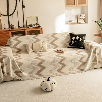 Luxurious Chenille Sofa Throw Blanket – Soft, Breathable & Anti-Scratch Cover