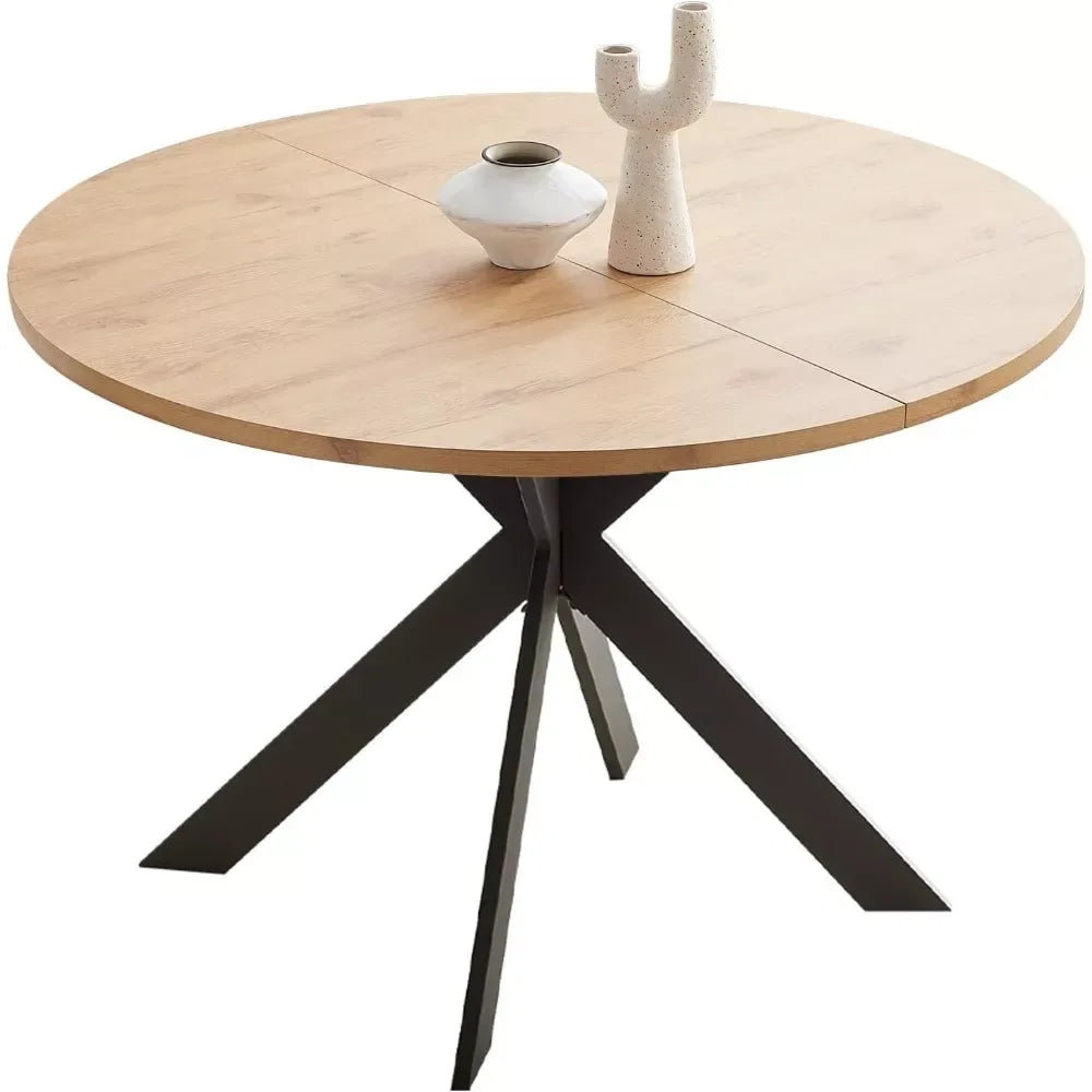 46.4″ Round Mid-Century Modern Dining Table Set with Chairs for Kitchen & Living Room - DSARD - DSARD